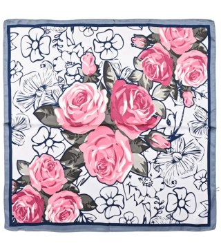 Stylowa chusta Elegancka Mix pięknych wzorów 70x70 cm (Wielokolorowy)