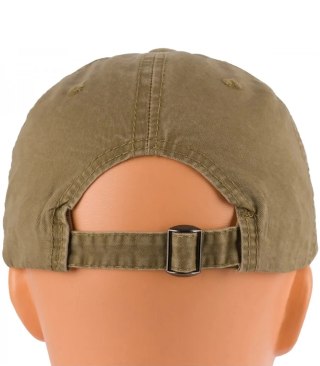 Czapka z daszkiem bawełniana regulowana unisex haft BOSTON (Beżowy)