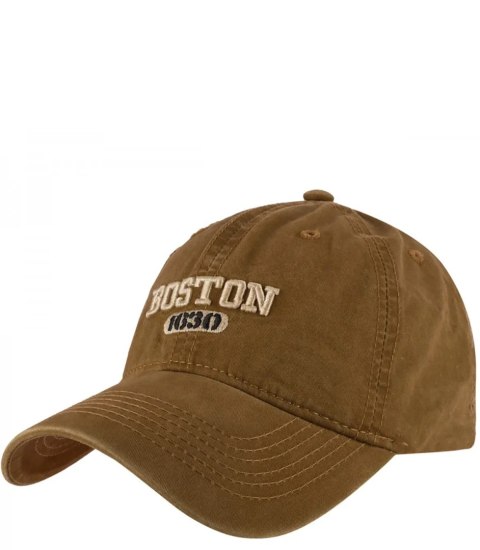 Czapka z daszkiem bawełniana regulowana unisex haft BOSTON (Brązowy) Czapka z daszkiem bawełniana regulowana unisex haft BOSTON (Brązowy)