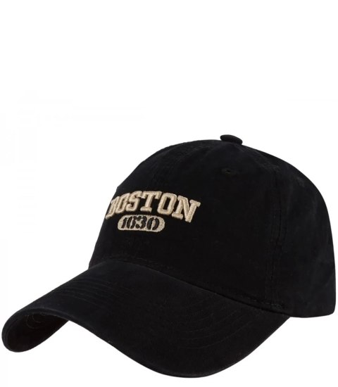 Czapka z daszkiem bawełniana regulowana unisex haft BOSTON (Czarny) Czapka z daszkiem bawełniana regulowana unisex haft BOSTON (Czarny)