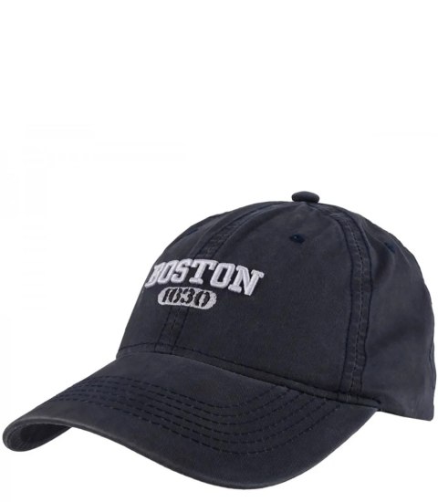 Czapka z daszkiem bawełniana regulowana unisex haft BOSTON (Granatowy) Czapka z daszkiem bawełniana regulowana unisex haft BOSTON (Granatowy)