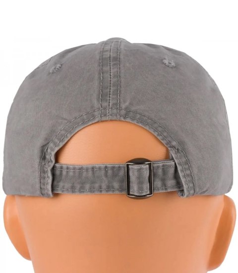 Czapka z daszkiem bawełniana regulowana unisex haft BOSTON (Szary) Czapka z daszkiem bawełniana regulowana unisex haft BOSTON (Szary)