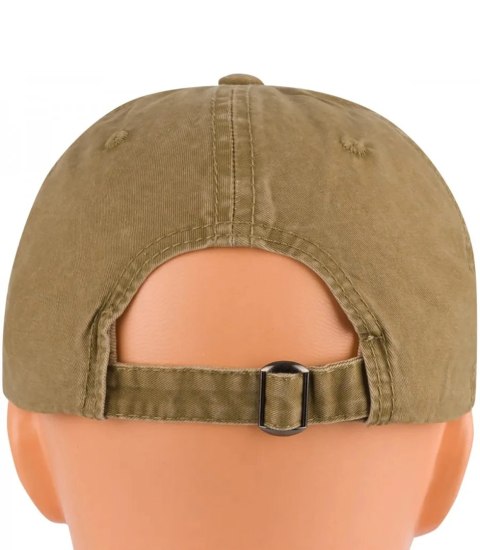Czapka z daszkiem bawełniana regulowana unisex haft BROOKLYN (Beżowy) Czapka z daszkiem bawełniana regulowana unisex haft BROOKLYN (Beżowy)