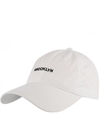 Czapka z daszkiem bawełniana regulowana unisex haft BROOKLYN (Biały)