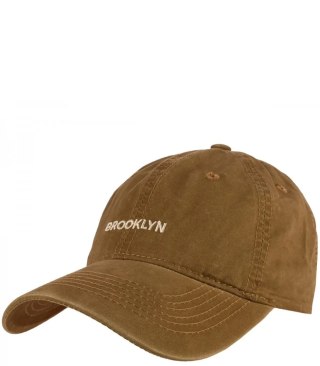 Czapka z daszkiem bawełniana regulowana unisex haft BROOKLYN (Brązowy)