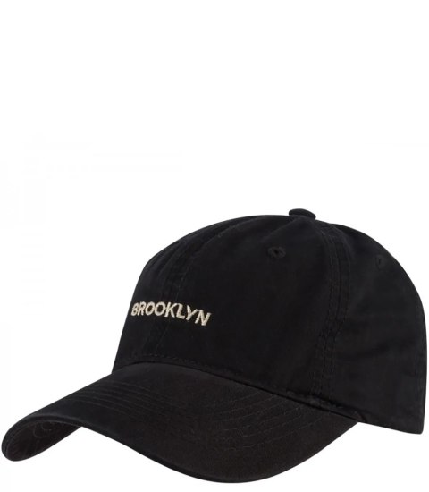 Czapka z daszkiem bawełniana regulowana unisex haft BROOKLYN (Czarny) Czapka z daszkiem bawełniana regulowana unisex haft BROOKLYN (Czarny)