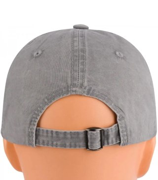 Czapka z daszkiem bawełniana regulowana unisex haft BROOKLYN (Szary)