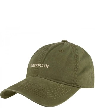Czapka z daszkiem bawełniana regulowana unisex haft BROOKLYN (Zielony)