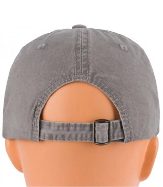 Czapka z daszkiem bawełniana regulowana unisex haft CALIFORNIA (Szary)