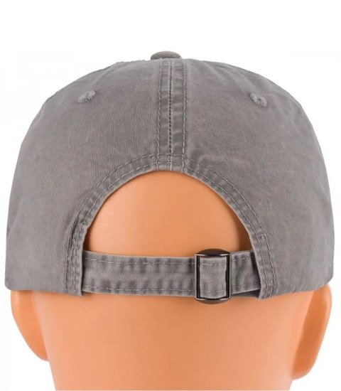 Czapka z daszkiem bawełniana regulowana unisex haft CALIFORNIA (Szary) Czapka z daszkiem bawełniana regulowana unisex haft CALIFORNIA (Szary)