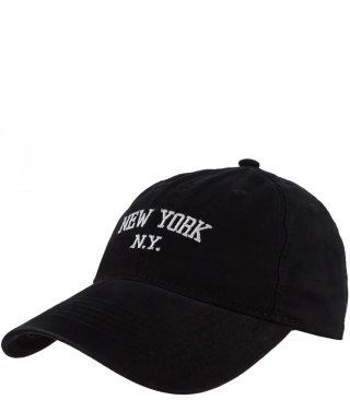 Czapka z daszkiem bawełniana regulowana unisex haft NEW YORK (Czarny)