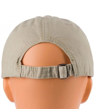 Czapka z daszkiem bawełniana regulowana unisex haft NEW YORK (Ecru)