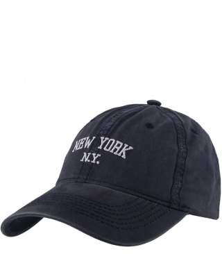 Czapka z daszkiem bawełniana regulowana unisex haft NEW YORK (Granatowy)
