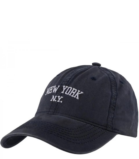 Czapka z daszkiem bawełniana regulowana unisex haft NEW YORK (Granatowy) Czapka z daszkiem bawełniana regulowana unisex haft NEW YORK (Granatowy)