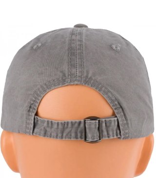 Czapka z daszkiem bawełniana regulowana unisex haft NEW YORK (Szary)