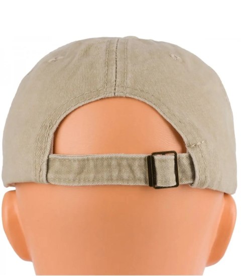 Czapka z daszkiem bawełna vintage destroyed regulowana unisex haft BROOKLYN (Beżowy) Czapka z daszkiem bawełna vintage destroyed regulowana unisex haft BROOKLYN (Beżowy)