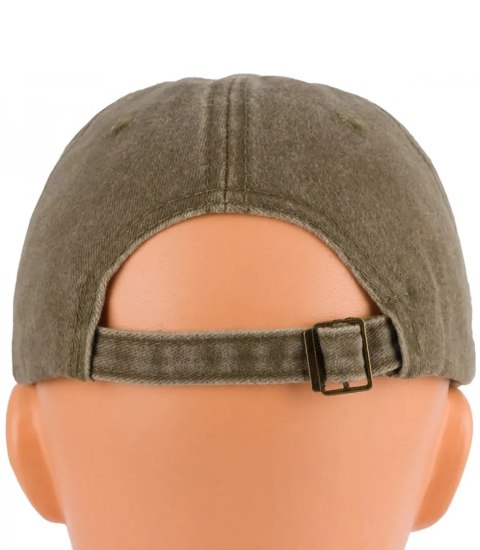 Czapka z daszkiem bawełna vintage destroyed regulowana unisex haft BROOKLYN (Brązowy) Czapka z daszkiem bawełna vintage destroyed regulowana unisex haft BROOKLYN (Brązowy)