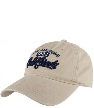 Czapka z daszkiem bawełniana regulowana unisex haft CALIFORNIA (Ecru)