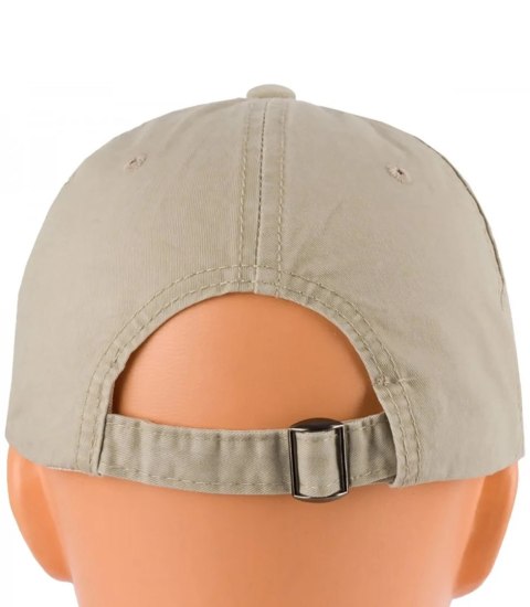 Czapka z daszkiem bawełniana regulowana unisex haft CALIFORNIA (Ecru)