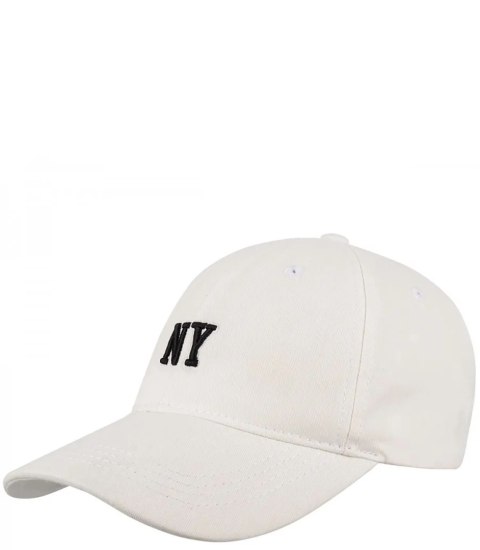 Czapka z daszkiem jeans cieniowana regulowana unisex haft NY (Biały) Czapka z daszkiem jeans cieniowana regulowana unisex haft NY (Biały)