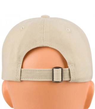 Czapka z daszkiem jeans cieniowana regulowana unisex haft NY (Ecru)