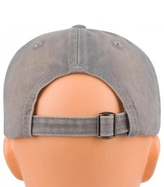 Czapka z daszkiem jeans cieniowana regulowana unisex haft NY (Szary)