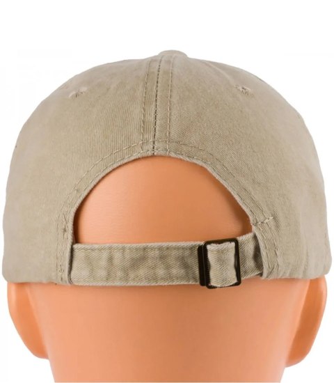 Czapka z daszkiem vintage destroyed regulowana unisex haft LOS ANGELES (Beżowy) Czapka z daszkiem vintage destroyed regulowana unisex haft LOS ANGELES (Beżowy)