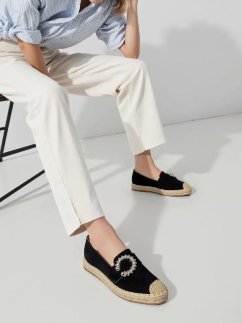 Damskie Espadryle LUNARA BLACK - Stylowe Buty na Lato - 39 Damskie Espadryle LUNARA BLACK - Stylowe Buty na Lato - 39