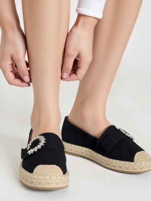 Damskie Espadryle LUNARA BLACK - Stylowe Buty na Lato - 40 Damskie Espadryle LUNARA BLACK - Stylowe Buty na Lato - 40