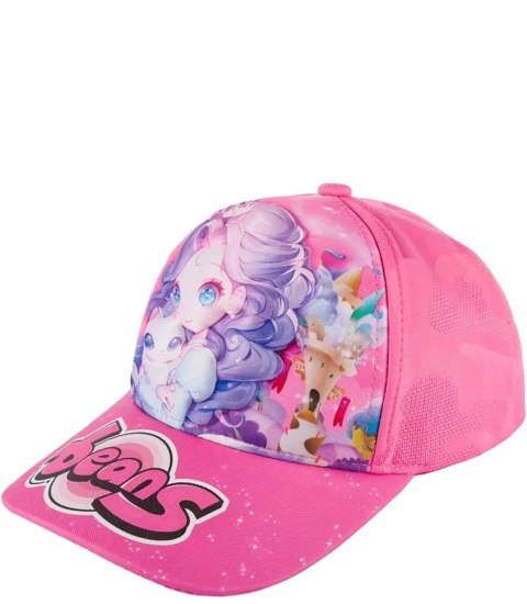Dziecięca czapka z daszkiem ozdobiona nadrukiem w stylu anime (Różowy) Dziecięca czapka z daszkiem ozdobiona nadrukiem w stylu anime (Różowy)