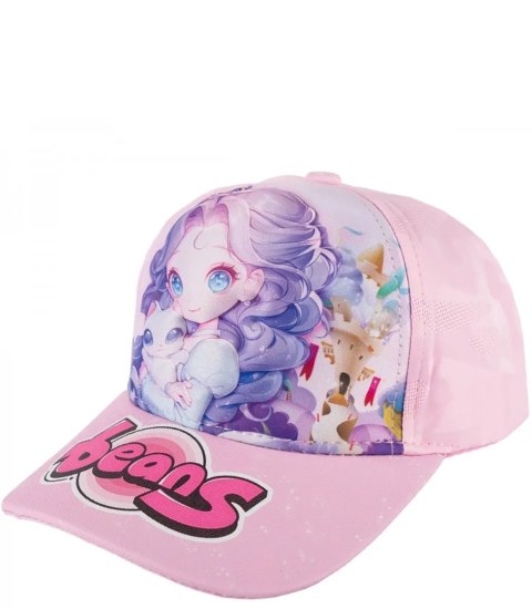 Dziecięca czapka z daszkiem ozdobiona nadrukiem w stylu anime (Różowy) Dziecięca czapka z daszkiem ozdobiona nadrukiem w stylu anime (Różowy)