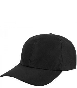 Jednokolorowa perforowana czapka z daszkiem regulowana unisex (Czarny)
