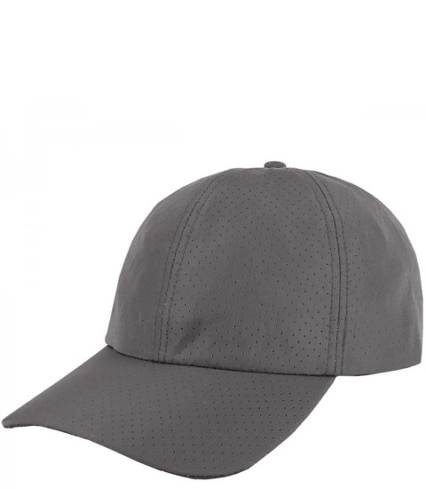 Jednokolorowa perforowana czapka z daszkiem regulowana unisex (Szary) Jednokolorowa perforowana czapka z daszkiem regulowana unisex (Szary)