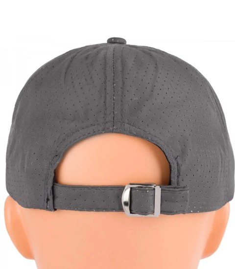 Jednokolorowa perforowana czapka z daszkiem regulowana unisex (Szary) Jednokolorowa perforowana czapka z daszkiem regulowana unisex (Szary)