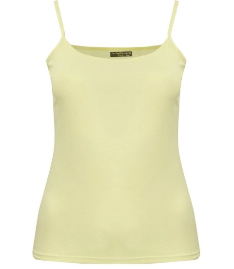 Damski top na ramiączka podkoszulka kolory (Żółty) 2XL/3XL