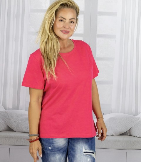 Bluzka koszulka t-shirt top bawełniana (Czerwony) 2XL/3XL Bluzka koszulka t-shirt top bawełniana (Czerwony) 2XL/3XL