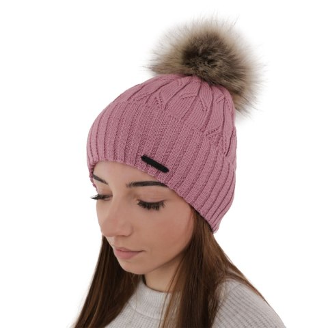 Czapka zimowa damska, bordowa, z wełną merino Talaria Czapka zimowa damska, bordowa, z wełną merino Talaria