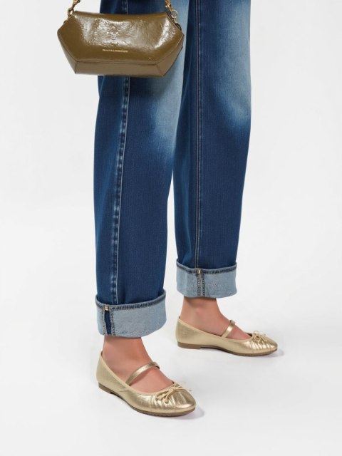 Damskie Baleriny ELVINA - GOLD Damskie Baleriny ELVINA - GOLD
