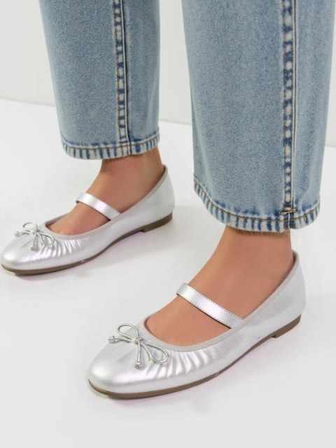 Damskie Baleriny ELVINA - SILVER Damskie Baleriny ELVINA - SILVER
