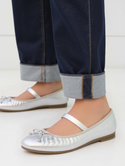 Damskie Baleriny ELVINA - SILVER Damskie Baleriny ELVINA - SILVER