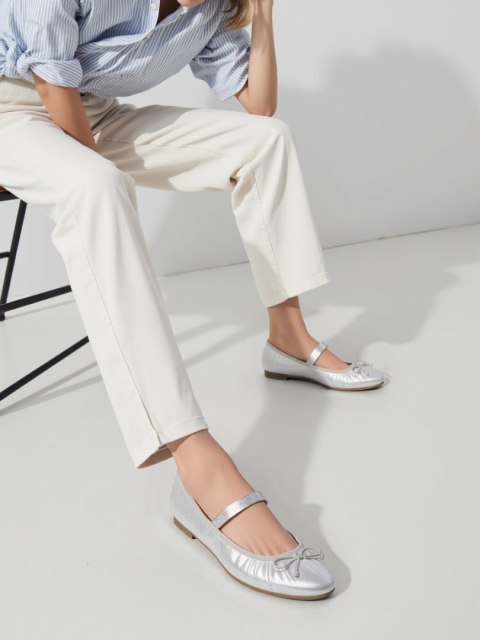 Damskie Baleriny ELVINA - SILVER Damskie Baleriny ELVINA - SILVER