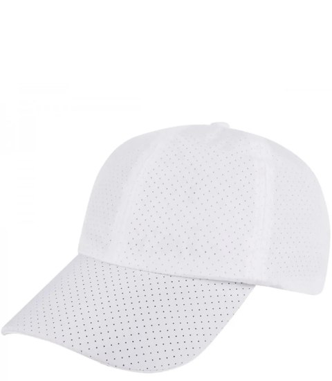 Jednokolorowa perforowana czapka z daszkiem regulowana unisex (Biały) Jednokolorowa perforowana czapka z daszkiem regulowana unisex (Biały)