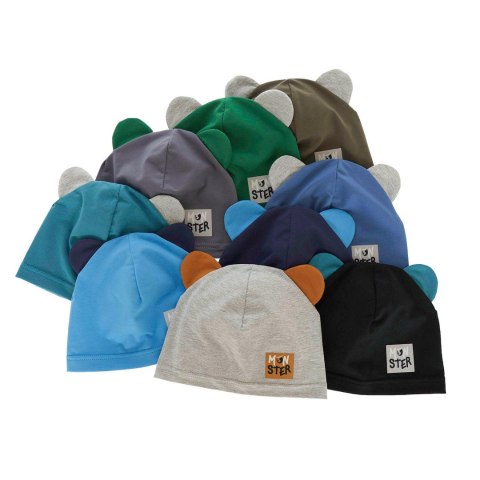 Beret jesienny, wiosenny dla chłopca, szmaragdowy, bawełniany Jugo Beret jesienny, wiosenny dla chłopca, szmaragdowy, bawełniany Jugo