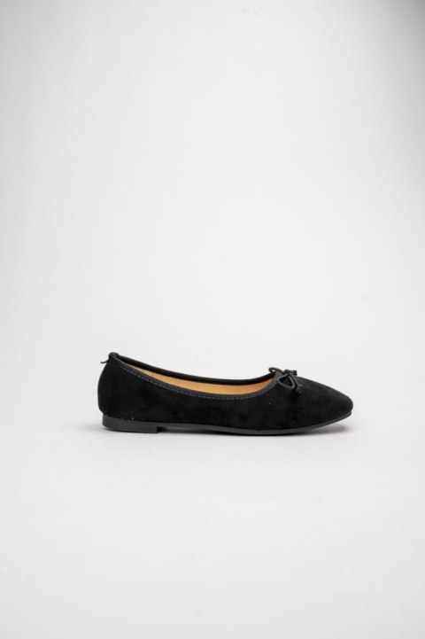 Damskie Baleriny BELLA BLACK - Klasyczna Elegancja z Nowoczesnym Akcentem