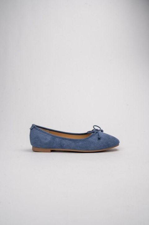 Damskie Baleriny BELLA BLUE - Uroczy Minimalizm w Spokojnym Odcieniu Damskie Baleriny BELLA BLUE - Uroczy Minimalizm w Spokojnym Odcieniu