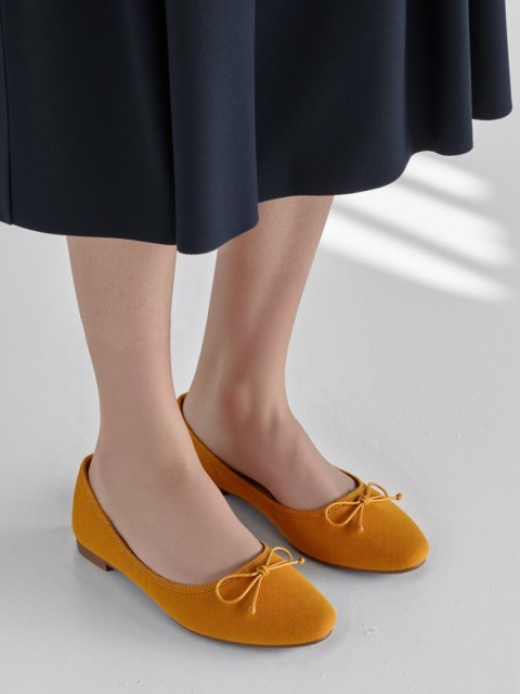 Damskie Baleriny BELLA YELLOW - Uroczy Minimalizm w Intensywnym Odcieniu Damskie Baleriny BELLA YELLOW - Uroczy Minimalizm w Intensywnym Odcieniu