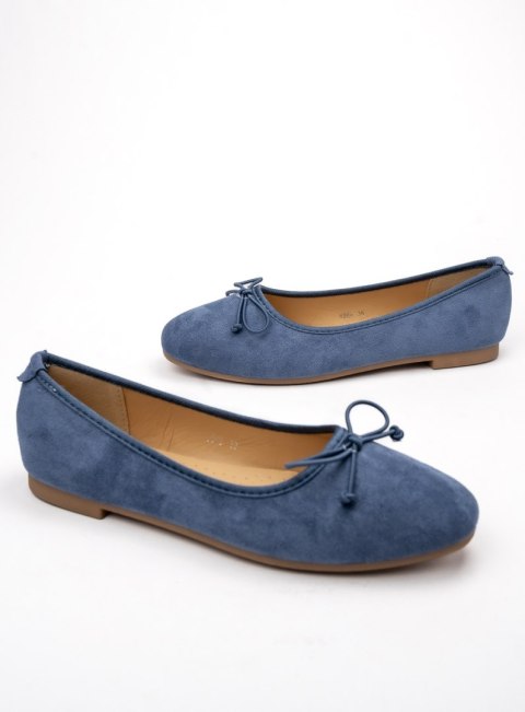 Damskie Baleriny BELLA BLUE - Uroczy Minimalizm w Spokojnym Odcieniu Damskie Baleriny BELLA BLUE - Uroczy Minimalizm w Spokojnym Odcieniu