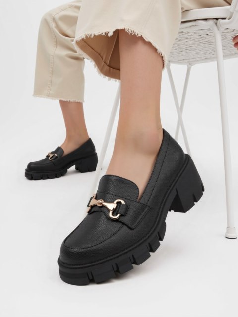 Damskie Loafersy CHUNKY ELEGANCE BLACK Damskie Loafersy CHUNKY ELEGANCE BLACK