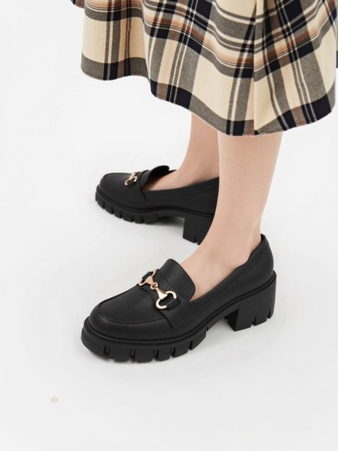 Damskie Loafersy CHUNKY ELEGANCE BLACK Damskie Loafersy CHUNKY ELEGANCE BLACK
