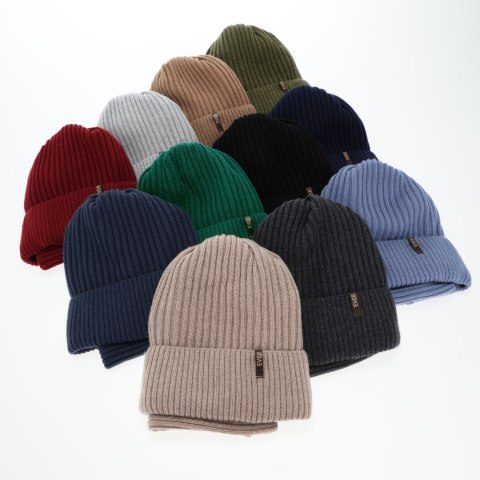 Czapka i komin dla chłopca, zimowy komplet, jasnoszary, 100% wełniany merino, Gizmo Czapka i komin dla chłopca, zimowy komplet, jasnoszary, 100% wełniany merino, Gizmo